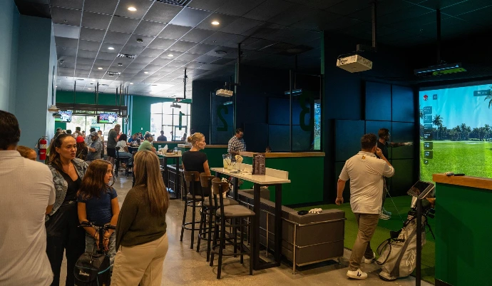 Green Bird indoor golf club and social space in Flower Mound, TX
